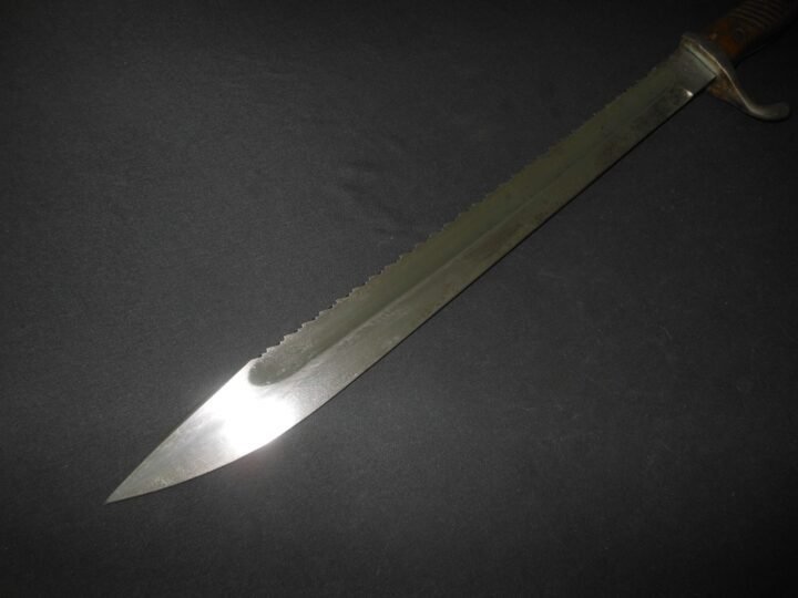 WW1 Prussian Army S98/05 mS Seitengewehr – SAWBACK BUTCHER BAYONET – VERY NICE! — image 5