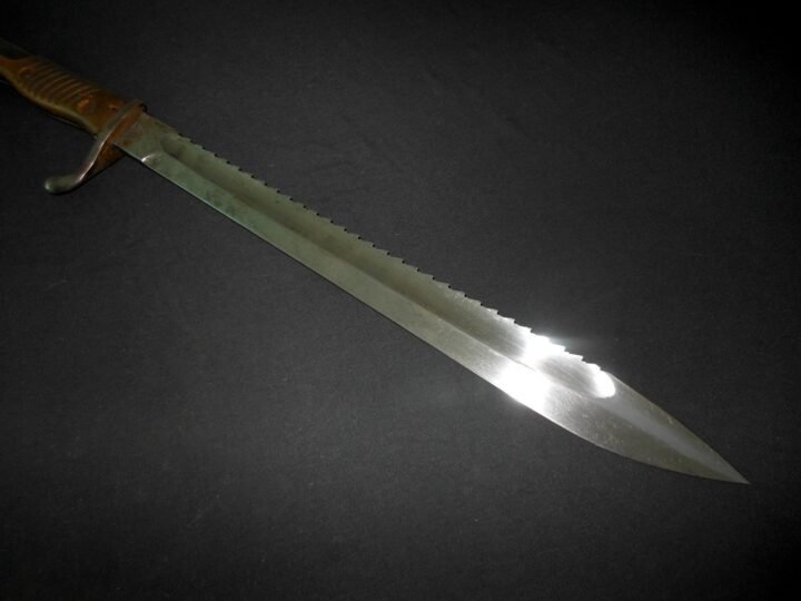 WW1 Prussian Army S98/05 mS Seitengewehr – SAWBACK BUTCHER BAYONET – VERY NICE! — image 8