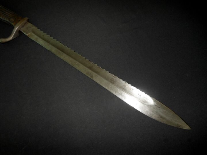 WW1 Prussian Army S98/05 mS Seitengewehr – SAWBACK BUTCHER BAYONET – VERY NICE! — image 11