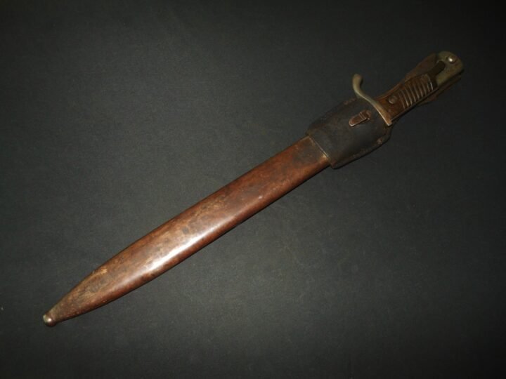 WW1 Prussian Army S98/05 mS Seitengewehr – SAWBACK BUTCHER BAYONET – VERY NICE! — image 2