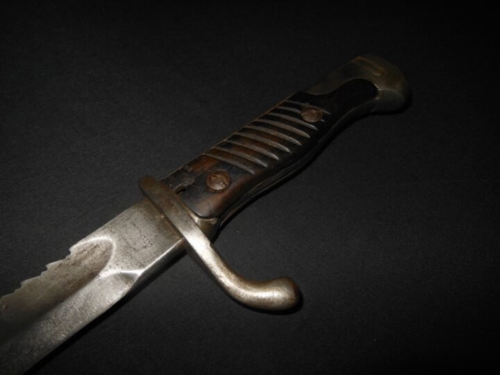WW1 Prussian Army S98/05 mS Seitengewehr – SAWBACK BUTCHER BAYONET – VERY NICE! — image 4