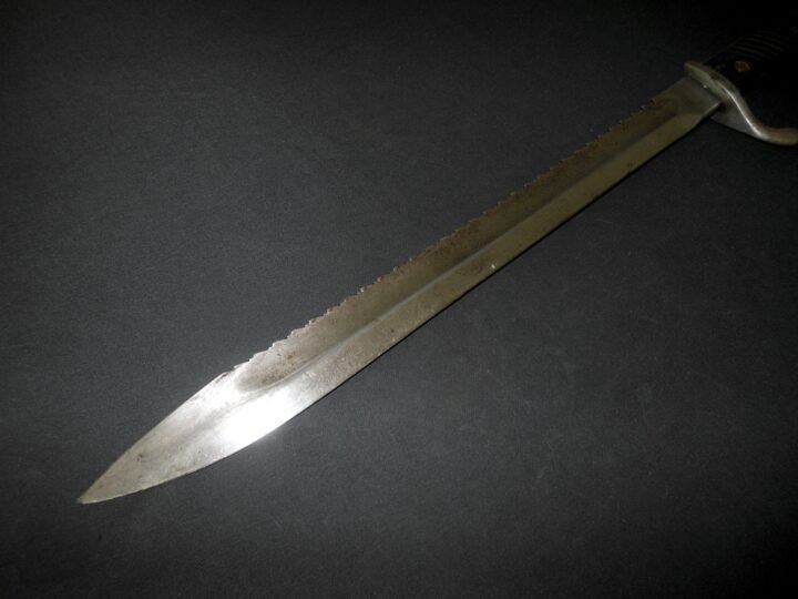 WW1 Prussian Army S98/05 mS Seitengewehr – SAWBACK BUTCHER BAYONET – VERY NICE! — image 5