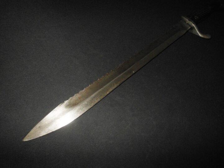 WW1 Prussian Army S98/05 mS Seitengewehr – SAWBACK BUTCHER BAYONET – VERY NICE! — image 8