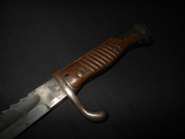 WW1 Prussian Army S98/05 mS Seitengewehr – SAWBACK BUTCHER BAYONET – VERY NICE! — image 4