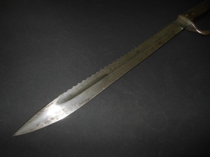 WW1 Prussian Army S98/05 mS Seitengewehr – SAWBACK BUTCHER BAYONET – VERY NICE! — image 5