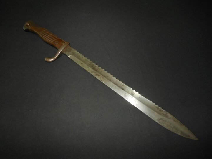 WW1 Prussian Army S98/05 mS Seitengewehr – SAWBACK BUTCHER BAYONET – VERY NICE! — image 7
