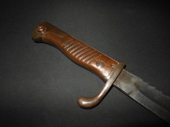 WW1 Prussian Army S98/05 mS Seitengewehr – SAWBACK BUTCHER BAYONET – VERY NICE! — image 8