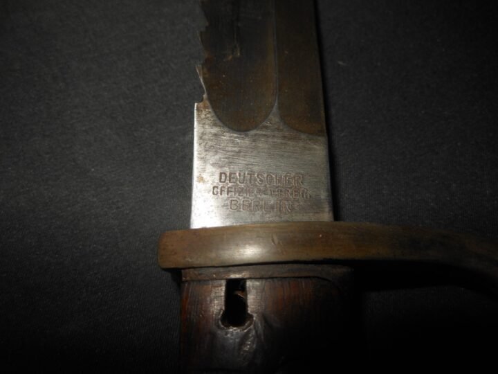 WW1 Prussian Army S98/05 mS Seitengewehr – SAWBACK BUTCHER BAYONET – VERY NICE! — image 10