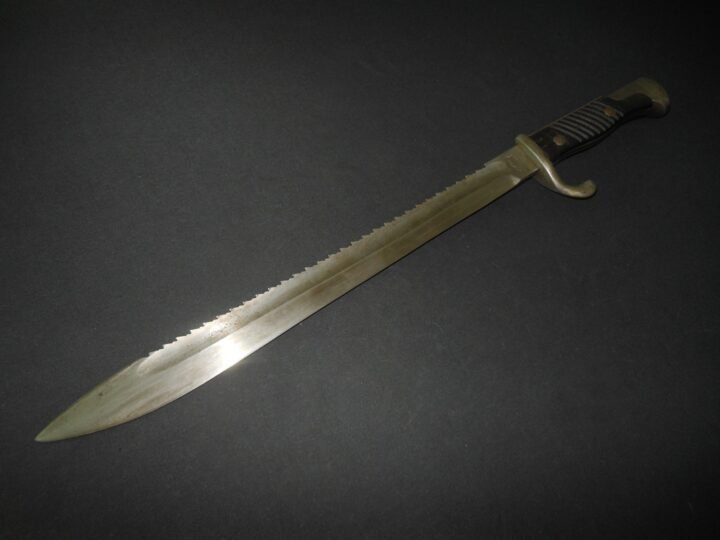 WW1 Prussian Army S98/05 mS Seitengewehr – SAWBACK BUTCHER BAYONET – DUAL MAKER! — image 3