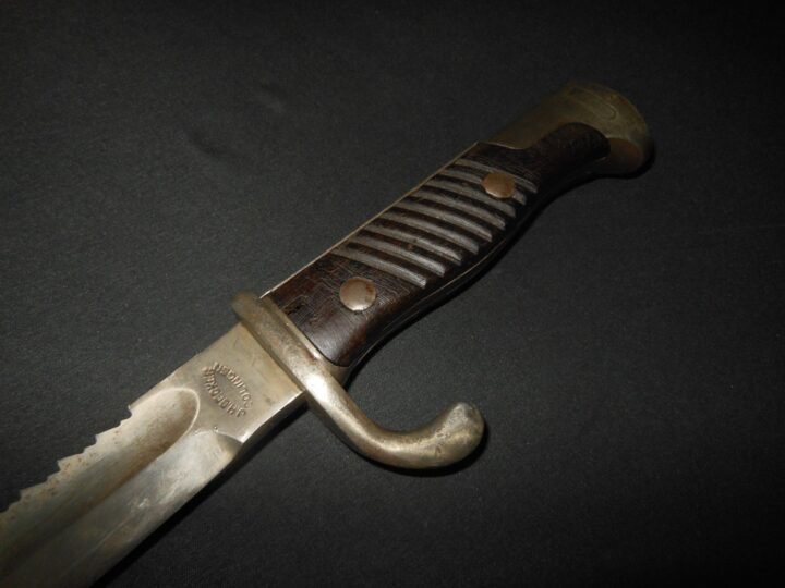 WW1 Prussian Army S98/05 mS Seitengewehr – SAWBACK BUTCHER BAYONET – DUAL MAKER! — image 4
