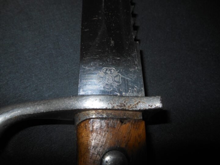 WW1 Prussian Army S98/05 mS Seitengewehr – SAWBACK BUTCHER BAYONET – VERY NICE! — image 11