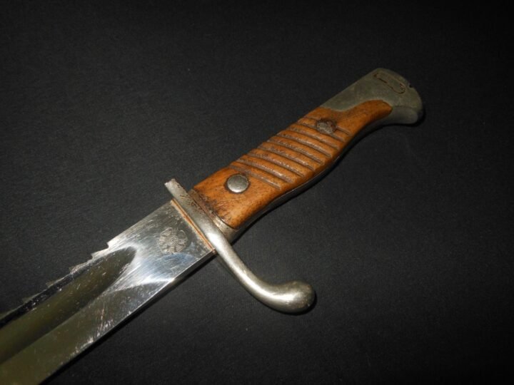 WW1 Prussian Army S98/05 mS Seitengewehr – SAWBACK BUTCHER BAYONET – VERY NICE! — image 4