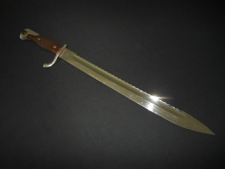 WW1 Prussian Army S98/05 mS Seitengewehr – SAWBACK BUTCHER BAYONET – VERY NICE! — image 7