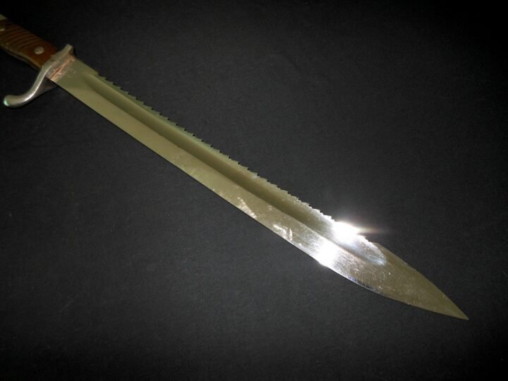 WW1 Prussian Army S98/05 mS Seitengewehr – SAWBACK BUTCHER BAYONET – VERY NICE! — image 9