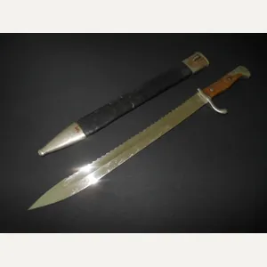 WW1 Prussian Army S98/05 mS Seitengewehr – SAWBACK BUTCHER BAYONET …