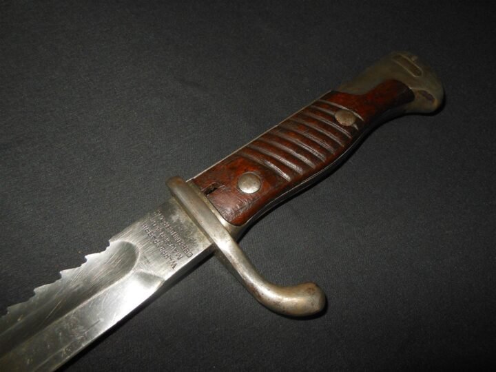 WW1 Prussian Army S98/05 mS Seitengewehr – SAWBACK BUTCHER BAYONET – VERY NICE! — image 4