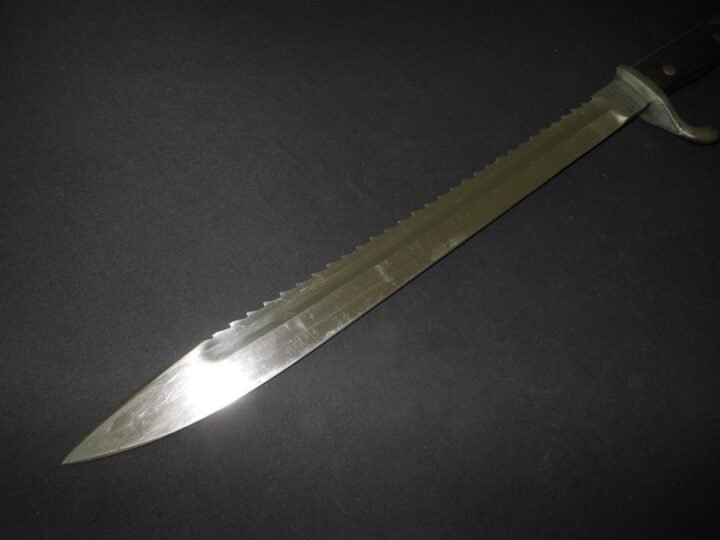 WW1 Prussian Army S98/05 mS Seitengewehr – SAWBACK BUTCHER BAYONET – VERY NICE! — image 5