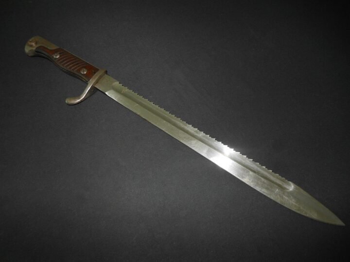 WW1 Prussian Army S98/05 mS Seitengewehr – SAWBACK BUTCHER BAYONET – VERY NICE! — image 7