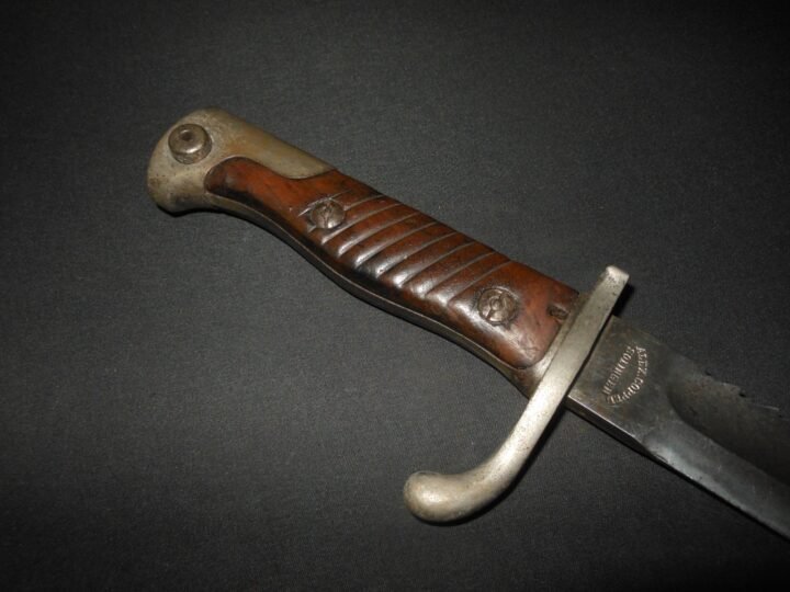 WW1 Bavarian Army S98/05 a.A. m.S. Seitengewehr – SAWBACK BUTCHER BAYONET – RARE — image 8