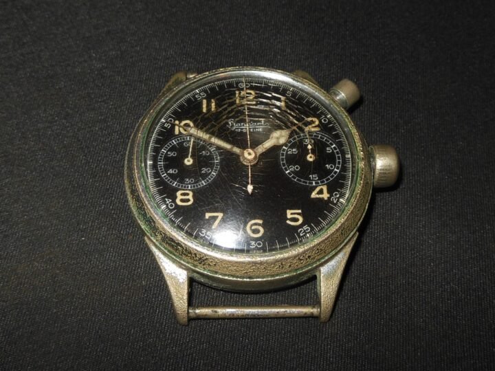 WW2 German Luftwaffe – HANHART CAL. 40 PILOT CHRONOGRAPH – SINGLE PUSHER – NICE! — image 2