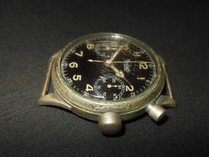 WW2 German Luftwaffe – HANHART CAL. 40 PILOT CHRONOGRAPH – SINGLE PUSHER – NICE! — image 3