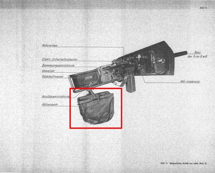 WW2 German Wehrmacht Hulsenfangsack- SPENT CASING BAG – 5cm KwK 39 – RESTORED! — image 18