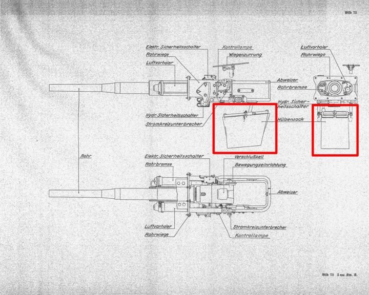 WW2 German Wehrmacht Hulsenfangsack- SPENT CASING BAG – 5cm KwK 39 – RESTORED! — image 20