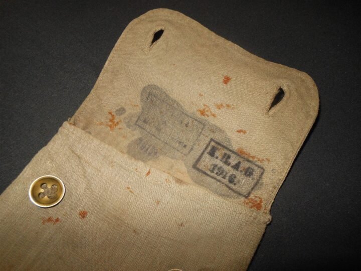 WW1 Prussian Heer Zeltausrüstung – TENT POLE & PIN CARRY BAG W/CONTENTS – NICE! — image 6
