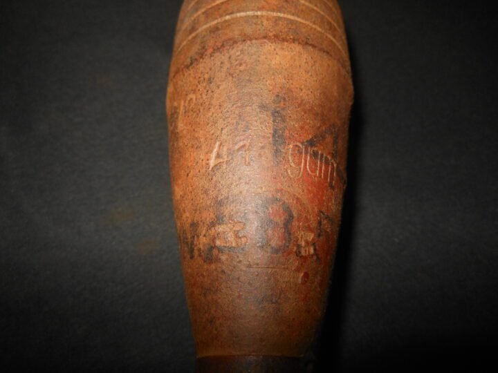 WW2 German Wehrmacht W.Gr.36 – 5.0 CM MORTAR ROUND w/ BAKELITE FUSE – Le.Gr.W.36 BARN FIND – VERY NICE! — image 8