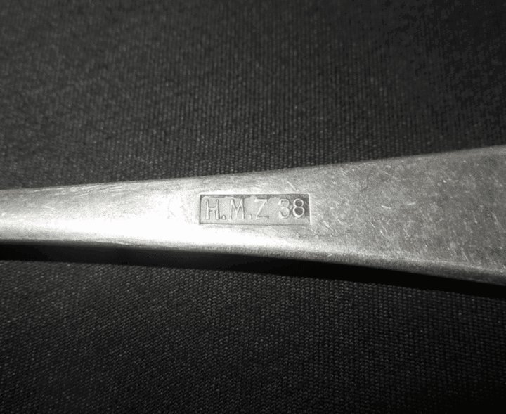 WW2 German Wehrmacht Teelöffel – MESS HALL / GALLEY TEASPOON – H.M.Z. 38 – NICE! — image 2