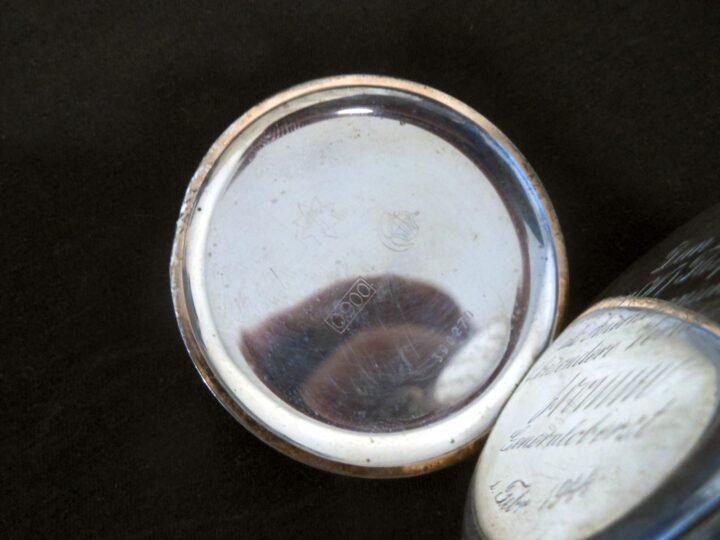 WW2 German Wehrmacht – OFFICER SILVER POCKET WATCH – PRESENTED BY FROMM – RARE! — image 12