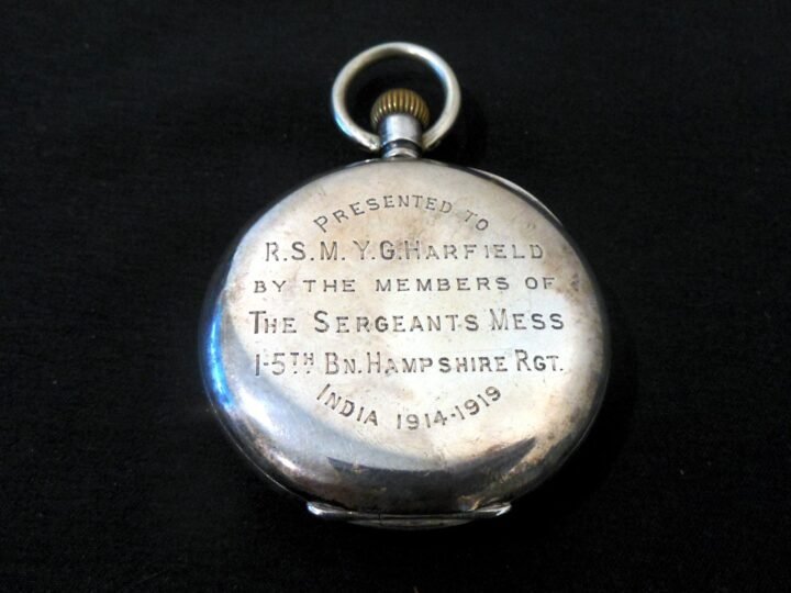 WW1 British Army – SILVER PRESENTATION POCKET WATCH w/ HISTORY – VERY NICE! — image 14