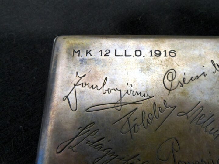 WW1 Austro-Hungarian – SILVER CIGARETTE CASE – PRESENTATION PIECE – M.K. 12 LLO — image 3