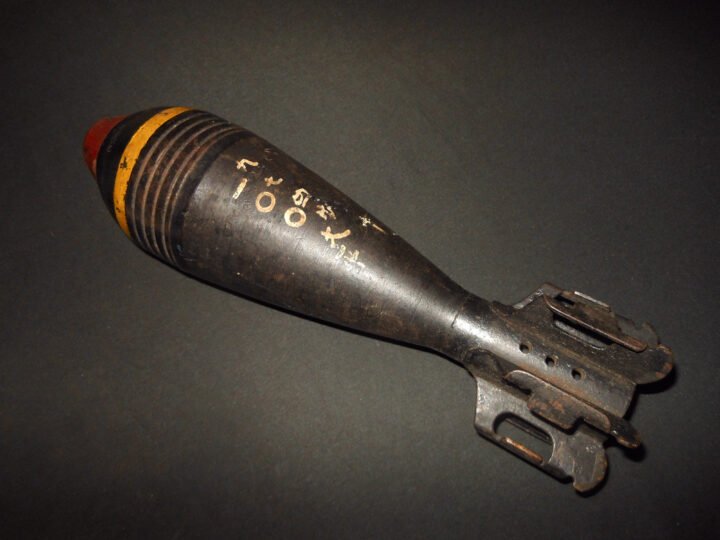 WW2 Imperial Japanese Army / Navy – TYPE 100 – 81mm MORTAR ROUND – INERT – VERY NICE! — image 3
