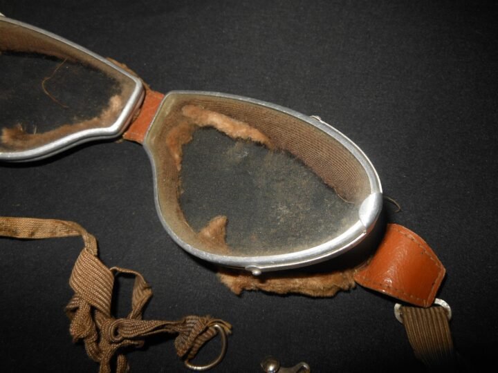 WW1 Imperial German / Prussian Fliegertruppe – FOLDING PILOT GOGGLES – NICE! — image 6