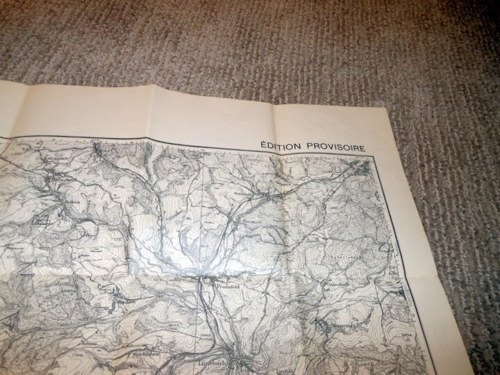 WW2 French Édition Provisoire – 1:40000 TOPOGRAPHICAL MAP – ARDENNES – VERY RARE — image 2