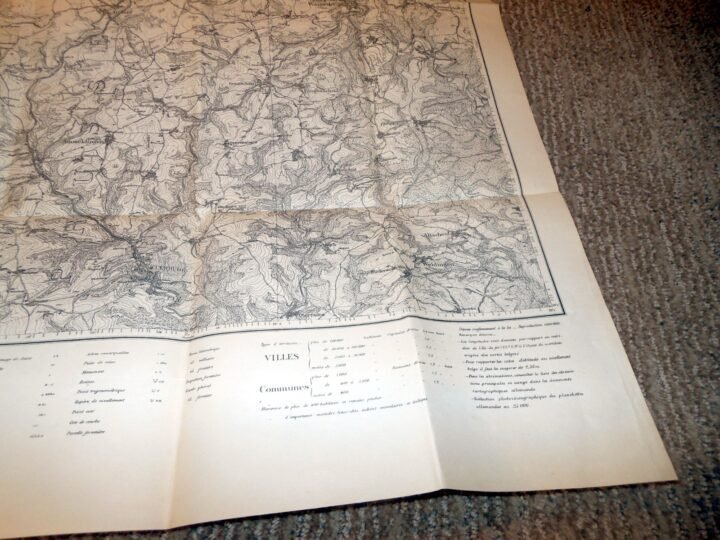 WW2 French Édition Provisoire – 1:40000 TOPOGRAPHICAL MAP – ARDENNES – VERY RARE — image 6