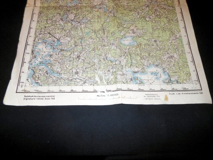 WW2 German Wehrmacht Sonderkarte – 1:100000 TOPOGRAPHICAL MAP – RUSSIA – RARE! — image 3