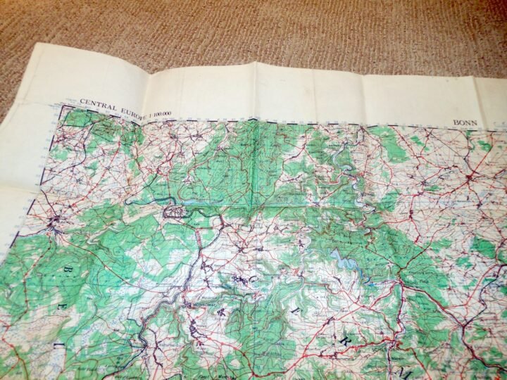 WW2 British War Office Army – 1:100,000 TOPOGRAPHICAL MAP – BONN – 1944 – NICE! — image 4