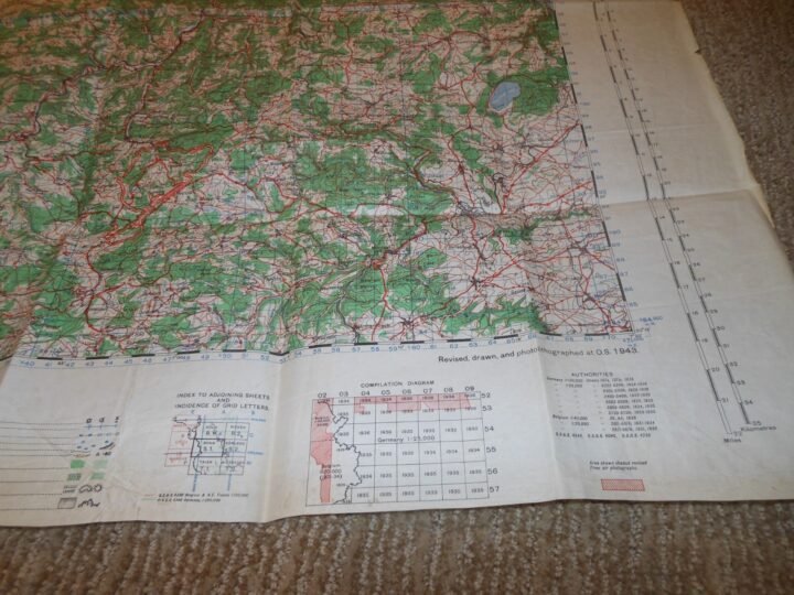 WW2 British War Office Army – 1:100,000 TOPOGRAPHICAL MAP – BONN – 1944 – NICE! — image 6