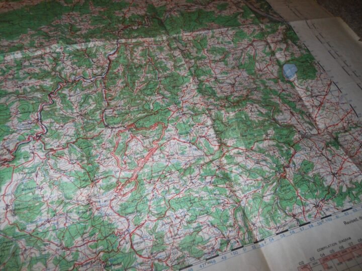 WW2 British War Office Army – 1:100,000 TOPOGRAPHICAL MAP – BONN – 1944 – NICE! — image 7