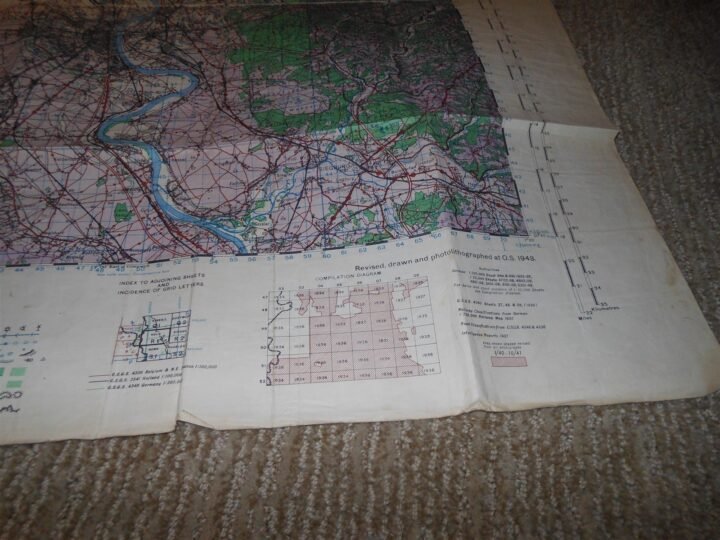 WW2 British War Office Army – 1:100,000 TOPOGRAPHICAL MAP – KOLN – 1944 – NICE! — image 5