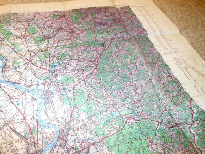 WW2 British War Office Army – 1:100,000 TOPOGRAPHICAL MAP – KOLN – 1944 – NICE! — image 7