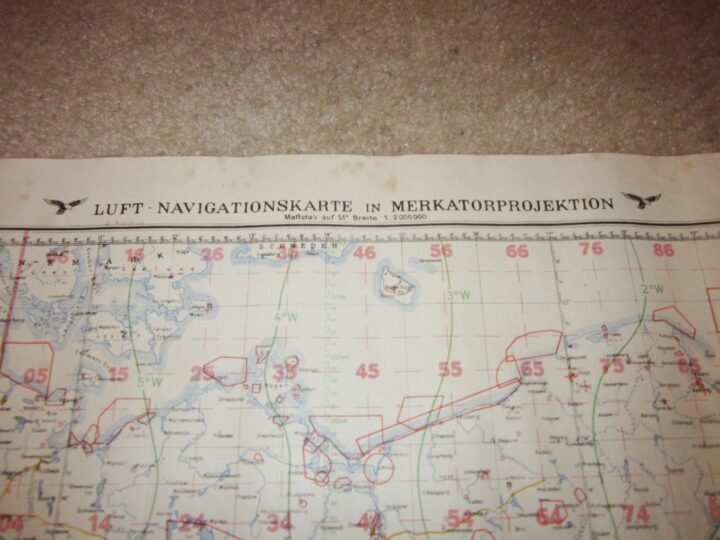 WW2 German Luftwaffe Navigationskarte – 1:2000000 NAVIGATIONAL MAP – GERMANY — image 2