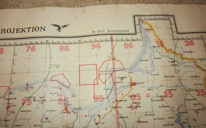 WW2 German Luftwaffe Navigationskarte – 1:2000000 NAVIGATIONAL MAP – GERMANY — image 3
