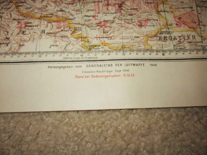 WW2 German Luftwaffe Navigationskarte – 1:2000000 NAVIGATIONAL MAP – GERMANY — image 5