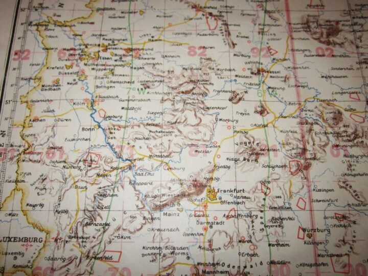 WW2 German Luftwaffe Navigationskarte – 1:2000000 NAVIGATIONAL MAP – GERMANY — image 6
