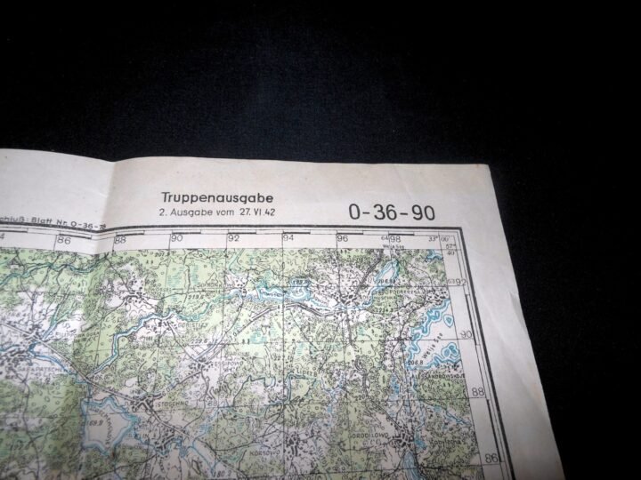 WW2 German Wehrmacht Russland 1:100000 – TOPOGRAPHICAL MAP – Truppenausgabe 1942 — image 4