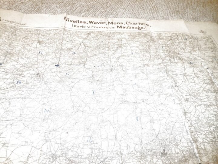 WW1 German Army Map – NIVELLES WAVER MONS CHARLEROI – BELGIUM 1916 – NICE! — image 11
