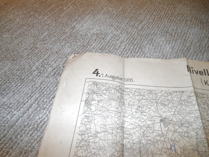 WW1 German Army Map – NIVELLES WAVER MONS CHARLEROI – BELGIUM 1916 – NICE! — image 3